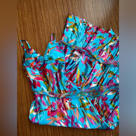 Vintage 2000’s colorful and flowy floral y2k prom dress/gown - Picture 2 of 8